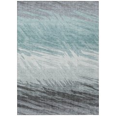 Machine Washable Indoor/Outdoor Chantille ACN2272 Teal 2'6" x 3'10" Rug