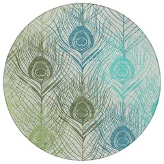 Machine Washable Indoor/Outdoor Chantille ACN2273 Green 8' x 8' Round Rug
