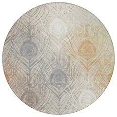 Machine Washable Indoor/Outdoor Chantille ACN2273 Brown 8' x 8' Round Rug