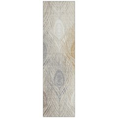 Machine Washable Indoor/Outdoor Chantille ACN2273 Brown 2'3" x 7'6" Runner Rug