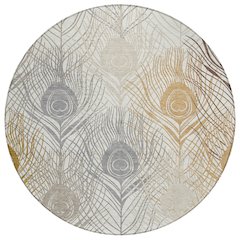 Machine Washable Indoor/Outdoor Chantille ACN2273 Ivory 8' x 8' Round Rug