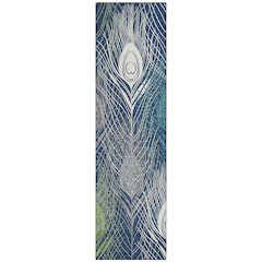 Machine Washable Indoor/Outdoor Chantille ACN2273 Blue 2'3" x 7'6" Runner Rug