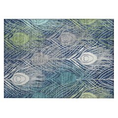 Machine Washable Indoor/Outdoor Chantille ACN2273 Blue 1'8" x 2'6" Rug