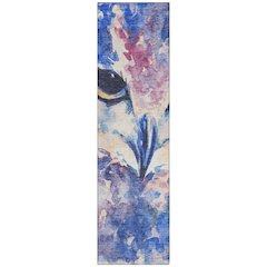 Machine Washable Indoor/Outdoor Chantille ACN2274 Blue 2'3" x 7'6" Runner Rug
