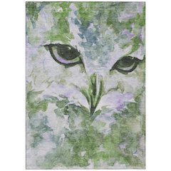 Machine Washable Indoor/Outdoor Chantille ACN2274 Green 2'6" x 3'10" Rug