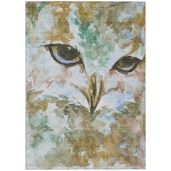 Machine Washable Indoor/Outdoor Chantille ACN2274 Brown 2'6" x 3'10" Rug