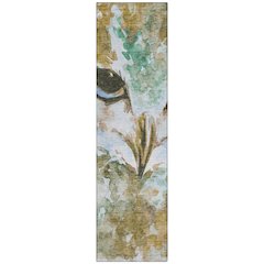 Machine Washable Indoor/Outdoor Chantille ACN2274 Brown 2'3" x 7'6" Runner Rug
