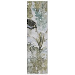 Machine Washable Indoor/Outdoor Chantille ACN2274 Brown 2'3" x 7'6" Runner Rug