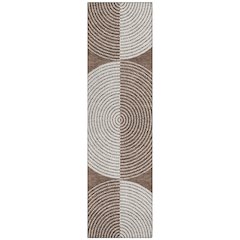 Machine Washable Indoor/Outdoor Chantille ACN2275 Brown 2'3" x 7'6" Runner Rug