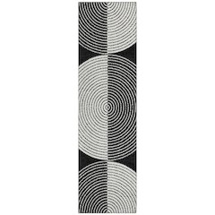 Machine Washable Indoor/Outdoor Chantille ACN2275 Black 2'3" x 7'6" Runner Rug