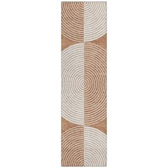Machine Washable Indoor/Outdoor Chantille ACN2275 Orange 2'3" x 7'6" Runner Rug