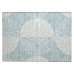 Machine Washable Indoor/Outdoor Chantille ACN2275 Blue 1'8" x 2'6" Rug