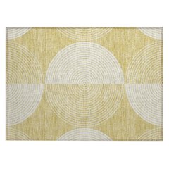 Machine Washable Indoor/Outdoor Chantille ACN2275 Gold 1'8" x 2'6" Rug