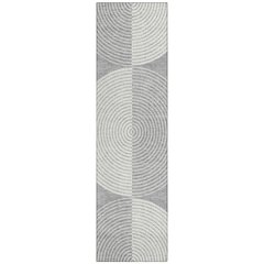 Machine Washable Indoor/Outdoor Chantille ACN2275 Gray 2'3" x 7'6" Runner Rug