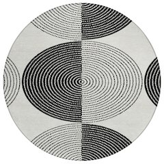 Machine Washable Indoor/Outdoor Chantille ACN2275 Ivory 8' x 8' Round Rug