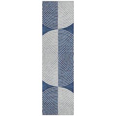 Machine Washable Indoor/Outdoor Chantille ACN2275 Blue 2'3" x 7'6" Runner Rug