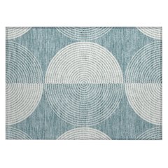 Machine Washable Indoor/Outdoor Chantille ACN2275 Teal 1'8" x 2'6" Rug