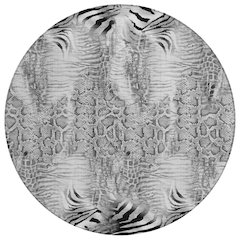 Machine Washable Indoor/Outdoor Chantille ACN2276 Gray 8' x 8' Round Rug
