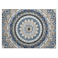Machine Washable Indoor/Outdoor Chantille ACN2277 Blue 1'8" x 2'6" Rug