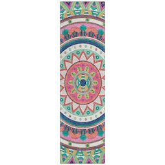 Machine Washable Indoor/Outdoor Chantille ACN2277 Pink 2'3" x 7'6" Runner Rug