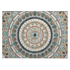 Machine Washable Indoor/Outdoor Chantille ACN2277 Brown 1'8" x 2'6" Rug
