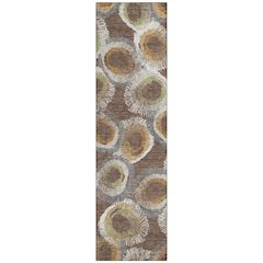 Machine Washable Indoor/Outdoor Chantille ACN2278 Brown 2'3" x 7'6" Runner Rug