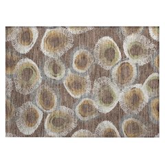 Machine Washable Indoor/Outdoor Chantille ACN2278 Brown 1'8" x 2'6" Rug