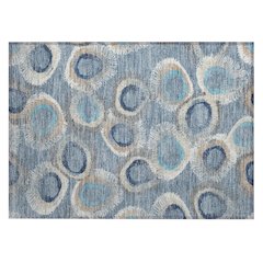Machine Washable Indoor/Outdoor Chantille ACN2278 Blue 1'8" x 2'6" Rug