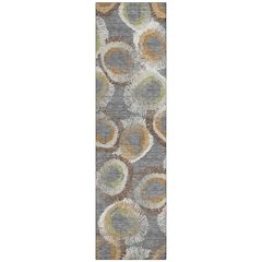 Machine Washable Indoor/Outdoor Chantille ACN2278 Gray 2'3" x 7'6" Runner Rug