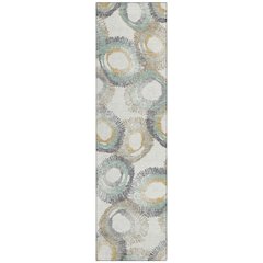 Machine Washable Indoor/Outdoor Chantille ACN2278 Ivory 2'3" x 7'6" Runner Rug