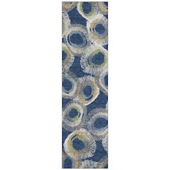Machine Washable Indoor/Outdoor Chantille ACN2278 Blue 2'3" x 7'6" Runner Rug