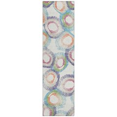 Machine Washable Indoor/Outdoor Chantille ACN2278 Ivory 2'3" x 7'6" Runner Rug