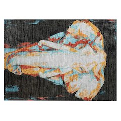Machine Washable Indoor/Outdoor Chantille ACN2279 Black 1'8" x 2'6" Rug