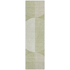 Machine Washable Indoor/Outdoor Chantille ACN2281 Green 2'3" x 7'6" Runner Rug