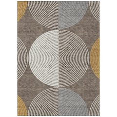 Machine Washable Indoor/Outdoor Chantille ACN2281 Brown 2'6" x 3'10" Rug
