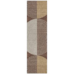 Machine Washable Indoor/Outdoor Chantille ACN2281 Brown 2'3" x 7'6" Runner Rug