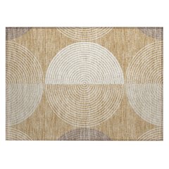 Machine Washable Indoor/Outdoor Chantille ACN2281 Gold 1'8" x 2'6" Rug