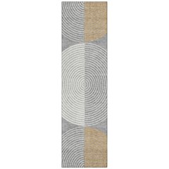 Machine Washable Indoor/Outdoor Chantille ACN2281 Gray 2'3" x 7'6" Runner Rug