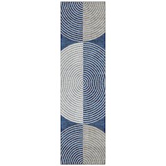 Machine Washable Indoor/Outdoor Chantille ACN2281 Blue 2'3" x 7'6" Runner Rug
