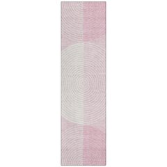 Machine Washable Indoor/Outdoor Chantille ACN2281 Pink 2'3" x 7'6" Runner Rug