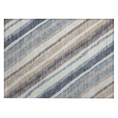 Machine Washable Indoor/Outdoor Chantille ACN2282 Blue 1'8" x 2'6" Rug