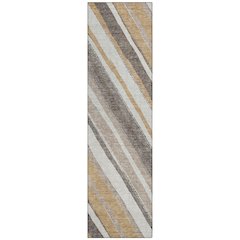 Machine Washable Indoor/Outdoor Chantille ACN2282 Gold 2'3" x 7'6" Runner Rug