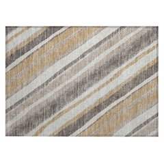 Machine Washable Indoor/Outdoor Chantille ACN2282 Gold 1'8" x 2'6" Rug