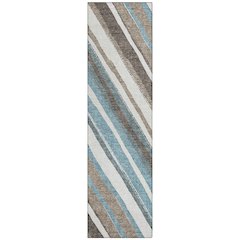 Machine Washable Indoor/Outdoor Chantille ACN2282 Brown 2'3" x 7'6" Runner Rug