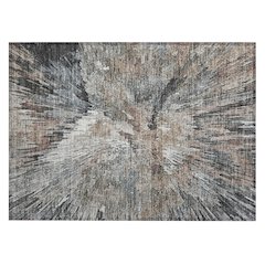 Machine Washable Indoor/Outdoor Chantille ACN2283 Brown 1'8" x 2'6" Rug