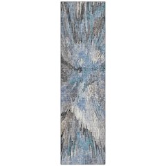 Machine Washable Indoor/Outdoor Chantille ACN2283 Blue 2'3" x 7'6" Runner Rug
