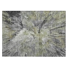 Machine Washable Indoor/Outdoor Chantille ACN2283 Green 1'8" x 2'6" Rug