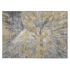 Machine Washable Indoor/Outdoor Chantille ACN2283 Gold 1'8" x 2'6" Rug