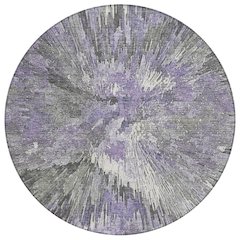 Machine Washable Indoor/Outdoor Chantille ACN2283 Purple 8' x 8' Round Rug