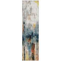 Machine Washable Indoor/Outdoor Chantille ACN2284 Ivory 2'3" x 7'6" Runner Rug